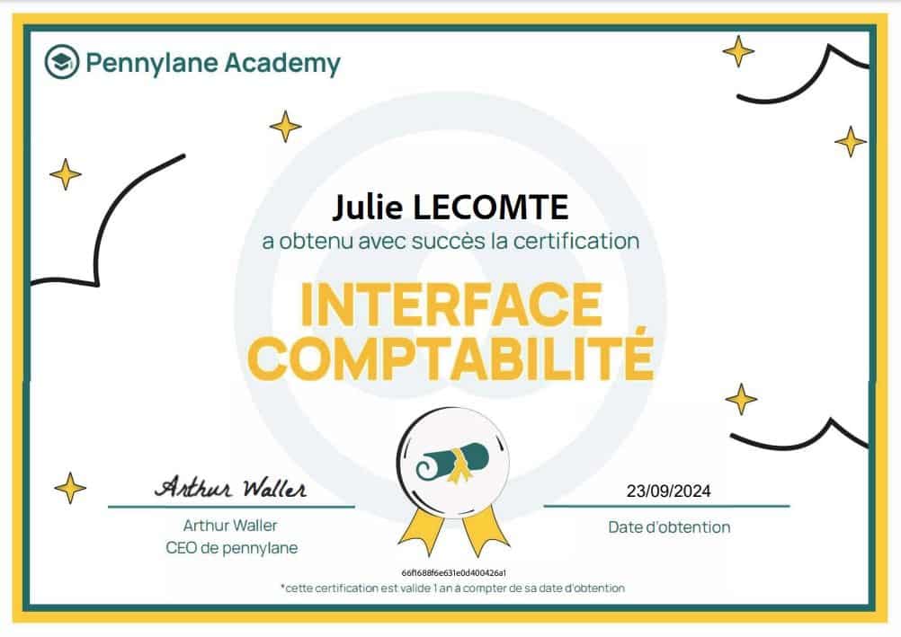 Certificat Pennylane academy